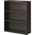 Hirsh 42 in. Tall Charcoal Metal 3-Shelf Standard Bookcase with Adjustable Shelves