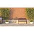 BALKENE HOME Miles 47 in. 2-Person Mocha All Weather Wicker Outdoor Patio Bench