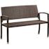 BALKENE HOME Miles 47 in. 2-Person Mocha All Weather Wicker Outdoor Patio Bench