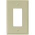TITAN Ivory Textured 1-Gang Rocker Jumbo Metal Wall Plate