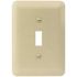 TITAN Ivory Smooth 1-Gang Toggle Maxi Metal Wall Plate