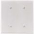 Titan3 White Smooth 2-Gang Blank Standard Metal Wall Plate
