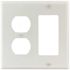 Titan3 White Smooth 2-Gang Duplex/Rocker Standard Metal Wall Plate