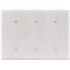 Titan3 White Smooth 3-Gang Blank Standard Metal Wall Plate