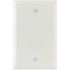 Titan3 White Smooth 1-Gang Blank Jumbo Metal Wall Plate