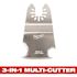 Milwaukee Stainless Steel Universal Fit 3-in-1 Cutting/Scraper Multi-Tool Oscillating Blade (1-Piece)
