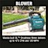 Makita 120 MPH 473 CFM LXT 18V X2 (36V) Lithium-Ion Brushless Cordless Leaf Blower with Vacuum Attachment Kit (Tool-Only)