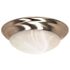 16 in. 3-Light Brushed Nickel Flush-Mount Ceiling Fixture with Alabaster Swirl Glass