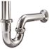 KEENEY 1-1/2 in. x 1-1/2 in. 17-Gauge Brass J-Bend Trap without Cleanout, Chrome