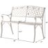 BALKENE HOME Scarlet Antique Bronze 40 in. Cast Aluminum Outdoor Bench