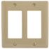 HUBBELL WIRING 2-Gang Decorator Wall Plate - Ivory