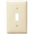 HUBBELL WIRING 1-Gang Light Almond Toggle Wall Plate