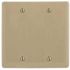 HUBBELL WIRING 2-Gang Ivory Box Mount Blank Wall Plate
