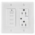 HUBBELL WIRING 2-Gang Decorator Wall Plate - White