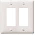 HUBBELL WIRING 2-Gang Decorator Wall Plate - White