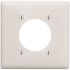 HUBBELL WIRING 2-Gang 2.15 in. Opening Wall Plate - White