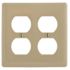 HUBBELL WIRING 2-Gang Duplex Wall Plate - Ivory