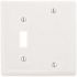 HUBBELL WIRING 2-Gang White Medium Size Toggle and Blank Wall Plate