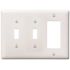 HUBBELL WIRING 3-Gang White Medium Size Toggle and Decorator Wall Plate