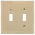 HUBBELL WIRING 2-Gang Ivory Medium Size Toggle Wall Plate