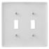 HUBBELL WIRING 2-Gang White Medium Size Toggle Wall Plate