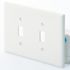 HUBBELL WIRING 2-Gang White Medium Size Toggle Wall Plate