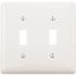 HUBBELL WIRING 2-Gang White Medium Size Toggle Wall Plate
