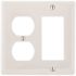 HUBBELL WIRING 2-Gang White Medium Size Duplex and Decorator Wall Plate