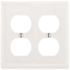 HUBBELL WIRING 2-Gang Medium Size Duplex Wall Plate - White
