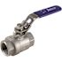 Apollo 3/4 in. x 3/4 in. Stainless Steel FNPT x FNPT 2-3/4 in. L Full-Port Ball Valve with Latch Lock Lever