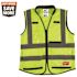 Milwaukee Performance 4X-Large/5X-Large Yellow Class-2-High Visibility Safety Vest with 15-Pockets