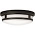 11 in. Round Black Indoor Outdoor LED Flush Mount Ceiling Light Adjustable CCT 830 Lumens Wet Rated Front or Side Door