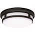 11 in. Round Black Indoor Outdoor LED Flush Mount Ceiling Light Adjustable CCT 830 Lumens Wet Rated Front or Side Door