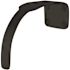 Black Suede Powder Coat Hands Free Hospital Pull, 2 in. Baseplate Width Diameter ,4 in. Projection, 3-7/8 in. Clearance