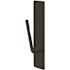 Rockwood 4 in. x 16 in. Black Suede Powder Coat Hospital Pull with Plate, 4 in. Projection, 3/4 in. Pull Diameter