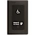 SureWave Polycarbonate Infrared Wave to Open Handicap Logo Touchplate