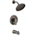 Slate Single-Handle 1-Spray 1.75 GPM Tub and Shower Faucet with Valve in Matte Black (Valve Not Included)