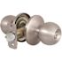 Defiant Saturn Satin Nickel Keyed Entry Door Knob with KW1 Keyway Keyed Differently