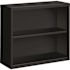 Lorell Fortress Black Powder Coated Steel 2 Shelf Bookcase