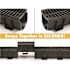 Deep Series 39.4 in. L x 5.4 in. W x 5.4 in. D Trench and Channel Drain Kit with Black Grates (12 Pack: 39.4 ft)