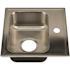 Just Manufacturing Stylist Series 18 Gauge Stainless Steel 15 in. 1-Hole Drop-in Bar Sink