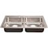 Just Manufacturing 33 in. Drop-in Stainless Steel 2 Compartments Commercial Sink
