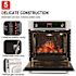 GASLAND 24 in. Built-In Single Propane Gas Wall Oven with Rotisserie, Digital Display in Stainless Steel