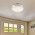 EnviroLite EnviroLite 16 in. Contemporary Brushed Nickel Selectable CCT Integrated LED Flush Mount for Kitchens