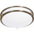 EnviroLite EnviroLite 16 in. Contemporary Brushed Nickel Selectable CCT Integrated LED Flush Mount for Kitchens