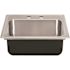 Just Manufacturing 18-Gauge Stainless Steel 17.5 in. O.D. x 19 in. 2-Hole Single Bowl Drop-In Kitchen Sink with Faucet Ledge