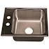 Just Manufacturing 18-Gauge Stainless Steel 20 in. O.D. x 17 in. 2-Hole Single Bowl Drop-In Kitchen Sink with Faucet Ledge