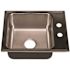 Just Manufacturing 18-Gauge Stainless Steel 20 in. O.D. x 17 in. 2-Hole Single Bowl Drop-In Kitchen Sink with Faucet Ledge