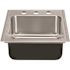 18-Gauge Stainless Steel 16 in. O.D. x 13 in. 3-Hole DCC Single Bowl ADA Drop-In Kitchen Sink with Faucet Ledge