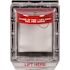 Weather Stopper without Horn, Outdoor Pull Station Cover, Clear Spacer with Gaskets, Fire Label, Polycarbonate